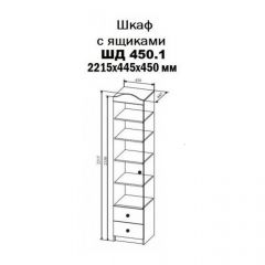 KI-KI ШД450.1 Шкаф (белый/белое дерево) в Троицке - troick.mebel24.online | фото 2