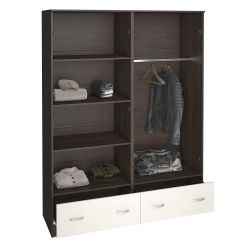 Шкаф Ронда ШК-4 с зеркалом (венге/беленый дуб) в Троицке - troick.mebel24.online | фото 2