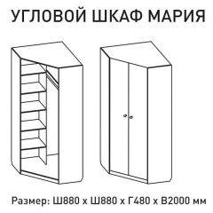 Шкаф угловой Мария 880*880 (ЛДСП 1 кат.) в Троицке - troick.mebel24.online | фото 2