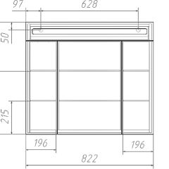 Шкаф-зеркало Аврора 80 с подсветкой LED Домино (DV8009HZ) в Троицке - troick.mebel24.online | фото 10