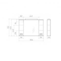 Шкаф-зеркало Cube 100 Эл. Домино (DC5013HZ) в Троицке - troick.mebel24.online | фото 2