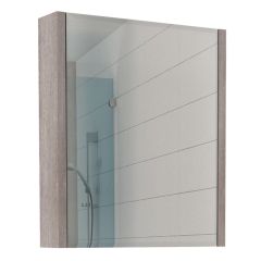 Шкаф-зеркало Quadro 60 Дуб серый левый/правый Домино (DQ1702HZ) в Троицке - troick.mebel24.online | фото