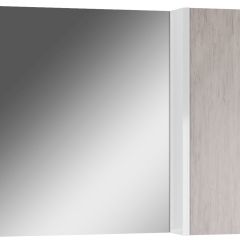 Шкаф-зеркало Uno 80 Дуб серый левый/правый Домино (DU1504HZ) в Троицке - troick.mebel24.online | фото