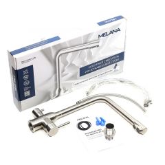 Смеситель д/кухни MELANA-F610304 Stello нерж.сталь, с переключателем на фильтр, однорычажный, сатин в Троицке - troick.mebel24.online | фото 2