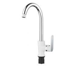 Смеситель для кухни Accoona A4566G (белый) в Троицке - troick.mebel24.online | фото