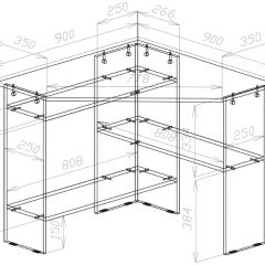 Стол письменный СП-2 (угловой) белый в Троицке - troick.mebel24.online | фото 3