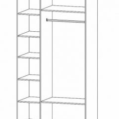ГАММА Спальный гарнитур (модульный) дуб вотан в Троицке - troick.mebel24.online | фото 13