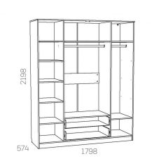 НМ 011.84 Х Шкаф комбинированный "Оливия" в Троицке - troick.mebel24.online | фото 3