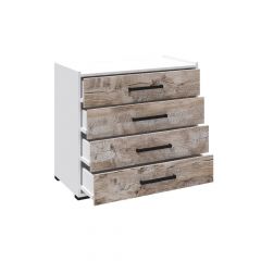 Спальня Соната Комод (Белый/Дуб юкон) в Троицке - troick.mebel24.online | фото 2