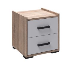 Спальня Соната Тумба прикроватная (дуб сонома/белый) в Троицке - troick.mebel24.online | фото