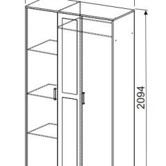 Спальный гарнитур МСП-1 (Ясень Анкор светлый) 1600 в Троицке - troick.mebel24.online | фото 9