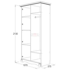 Спальный гарнитур Ольга-1Н (модульная) в Троицке - troick.mebel24.online | фото 3