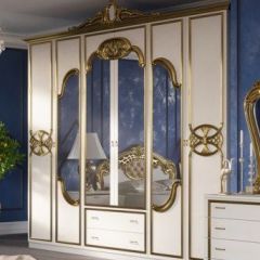 Спальный гарнитур Ольга (модульная) беж/золото в Троицке - troick.mebel24.online | фото 2