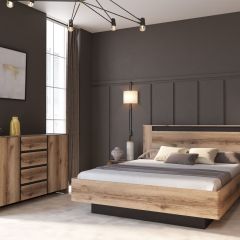 ПРАГА Спальный гарнитур Серия 3 (Дуб Делано/Дуб Венге) в Троицке - troick.mebel24.online | фото