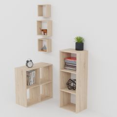 Стеллаж 3 секции (дуб сонома) в Троицке - troick.mebel24.online | фото 4