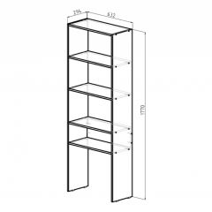 Стеллаж Элемент-1 (белый) в Троицке - troick.mebel24.online | фото 2