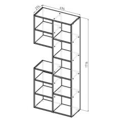 Стеллаж Элемент-2 (дуб сонома) в Троицке - troick.mebel24.online | фото 5
