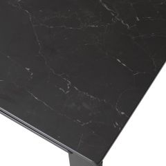 Стол CORNER 120 MATT BLACK MARBLE SOLID CERAMIC / BLACK, ®DISAUR в Троицке - troick.mebel24.online | фото 9