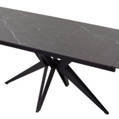 Стол FORIO 160 MATT BLACK MARBLE SOLID CERAMIC / BLACK, ®DISAUR в Троицке - troick.mebel24.online | фото 5