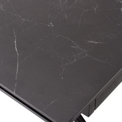 Стол FORIO 160 MATT BLACK MARBLE SOLID CERAMIC / BLACK, ®DISAUR в Троицке - troick.mebel24.online | фото 9