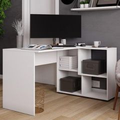 Стол компьютерный угловой СКМУ-4 Белый в Троицке - troick.mebel24.online | фото