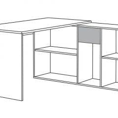 Стол письменный Лайт 03.245 F (белый) в Троицке - troick.mebel24.online | фото 3