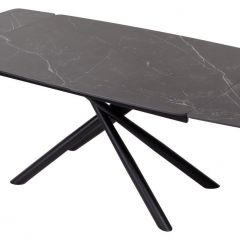 Стол RIVOLI 140 MATT BLACK MARBLE SOLID CERAMIC / BLACK, ®DISAUR в Троицке - troick.mebel24.online | фото 3