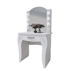 Стол туалетный Розалия №12 + ПОДСВЕТКА (лиственница белая, омела) в Троицке - troick.mebel24.online | фото