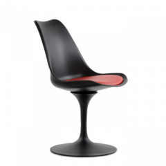 Стул Barneo N-8 Tulip style черный с красной подушкой в Троицке - troick.mebel24.online | фото 2