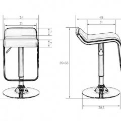 Стул барный DOBRIN CRACK LM-3021 (черный) в Троицке - troick.mebel24.online | фото