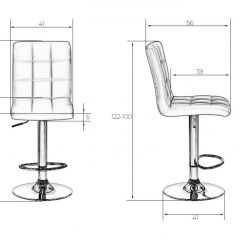 Стул барный DOBRIN KRUGER LM-5009 (белый) в Троицке - troick.mebel24.online | фото 2