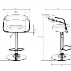 Стул барный DOBRIN MARTA LM-5013 (черный) в Троицке - troick.mebel24.online | фото 2