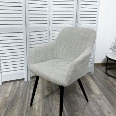 Стул BRANDY WZ2042-19 галечный серый фактурный велюр/ черный каркас М-City в Троицке - troick.mebel24.online | фото 5