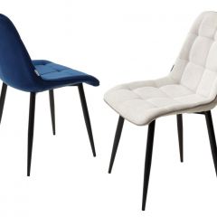 Стул CHIC BLUVEL-86 NAVY BLUE / черный каркас М-City в Троицке - troick.mebel24.online | фото 2