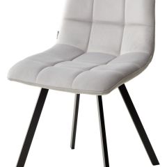 Стул CHILLI SQUARE BLUVEL-03 светло-серый, велюр / черный каркас М-City в Троицке - troick.mebel24.online | фото