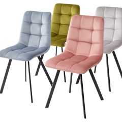 Стул CHILLI SQUARE BLUVEL-03 светло-серый, велюр / черный каркас М-City в Троицке - troick.mebel24.online | фото 8