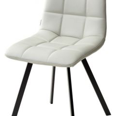 Стул CHILLI SQUARE HK017-03 светло-серый, PU/ черный каркас М-City в Троицке - troick.mebel24.online | фото