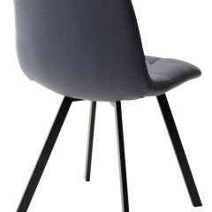 Стул CHILLI SQUARE HK017-09 серо-черничный, PU/ черный каркас М-City в Троицке - troick.mebel24.online | фото 3