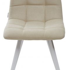 Стул CHILLI SQUARE UF860-01B бежевый, ткань/ белый каркас М-City в Троицке - troick.mebel24.online | фото 3