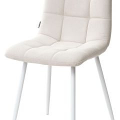 Стул CHILLI UF860-01B бежевый, ткань/белый каркас М-City в Троицке - troick.mebel24.online | фото