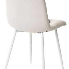 Стул CHILLI UF860-01B бежевый, ткань/белый каркас М-City в Троицке - troick.mebel24.online | фото 2