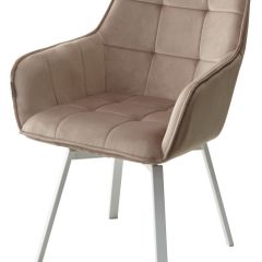 Стул MAVERICK 360 град. поворот. BLUVEL-40 BEIGE/ белый каркас, М-City в Троицке - troick.mebel24.online | фото