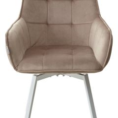 Стул MAVERICK 360 град. поворот. BLUVEL-40 BEIGE/ белый каркас, М-City в Троицке - troick.mebel24.online | фото 7