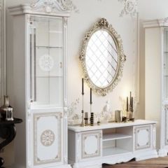 Тумба ТВ (12.301) Грация (белый/золото) в Троицке - troick.mebel24.online | фото 2