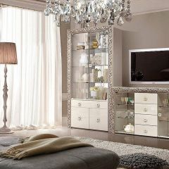 Зеркало большое Тиффани Premium черная/серебро (ТФ/02(П) в Троицке - troick.mebel24.online | фото 2