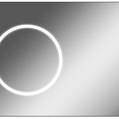 Зеркало Eclipse 100 black с подсветкой Sansa (SE1032Z) в Троицке - troick.mebel24.online | фото