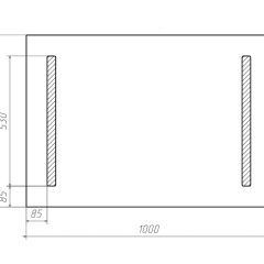 Зеркало Good Light 2-100 с подсветкой Домино (GL7016Z) в Троицке - troick.mebel24.online | фото 3