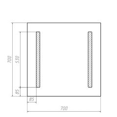 Зеркало Good Light 2-70 с подсветкой Домино (GL7012Z) в Троицке - troick.mebel24.online | фото 6