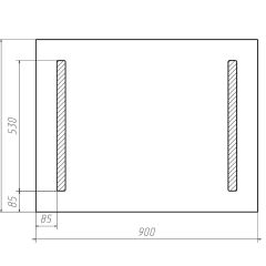 Зеркало Good Light 2-90 с подсветкой Домино (GL7015Z) в Троицке - troick.mebel24.online | фото 6