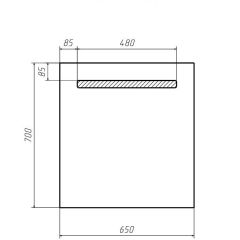 Зеркало Good Light 65 с подсветкой Домино (GL7005Z) в Троицке - troick.mebel24.online | фото 2